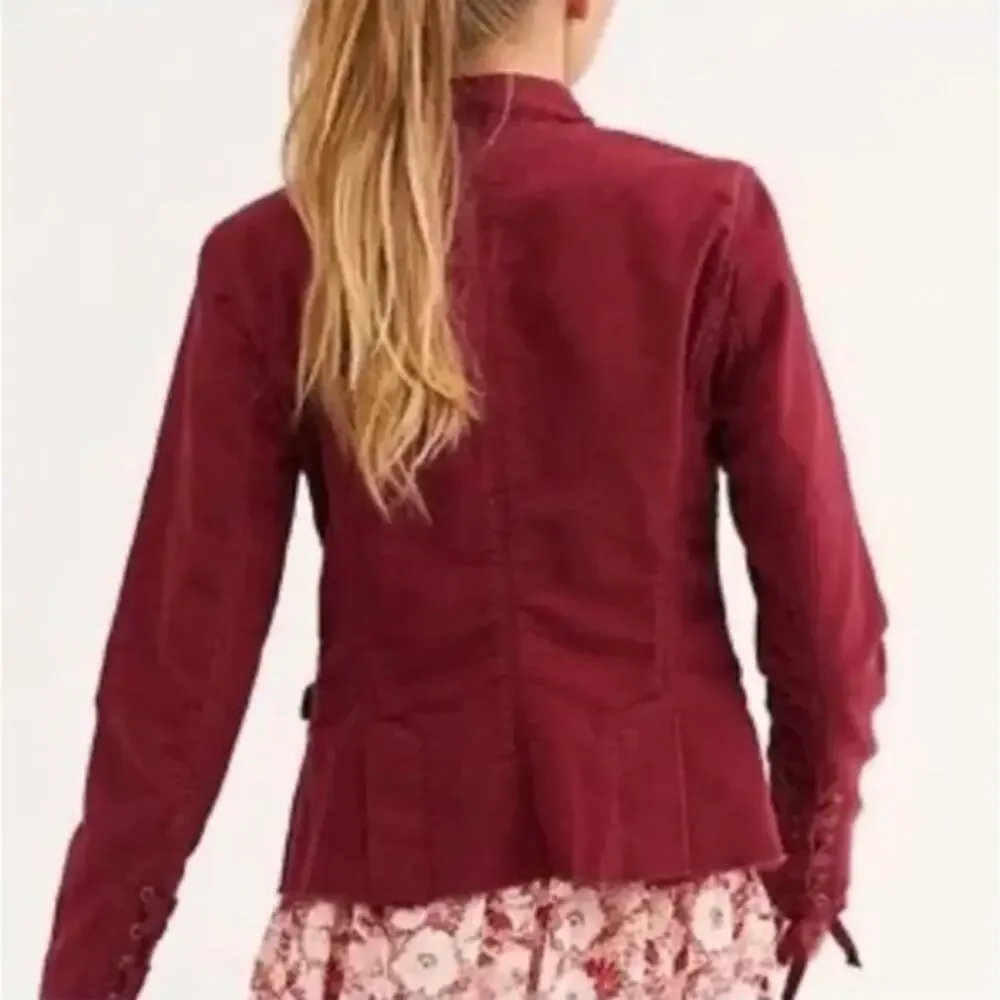Free people‎ M Red Ella women's utility Jacket